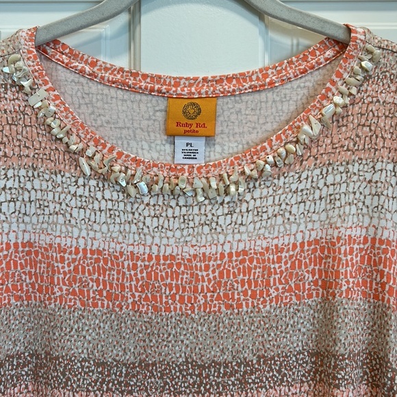 Ruby Rd. “Moroccan Sands” in Peach and Cream and Tan sz.PL NWT - Picture 3 of 11
